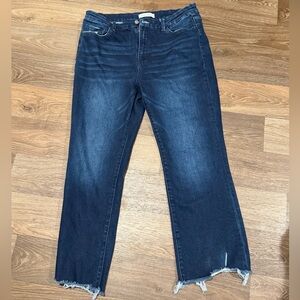Flying Monkey Straight Leg Jeans in Deep Indigo
